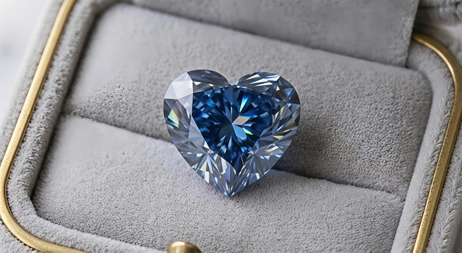 2 CT Heart Cut, Fancy Blue Color VVS1 Diamond Premium Quality gemstone 8×8 mm