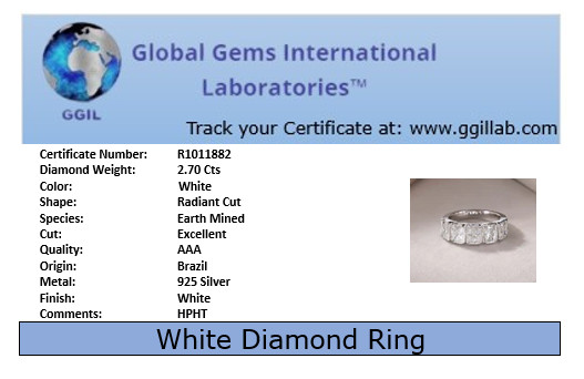 2.70 Ct Certified Stunning Diamonds Band Ring-Great Shine FREE Diamond Studs