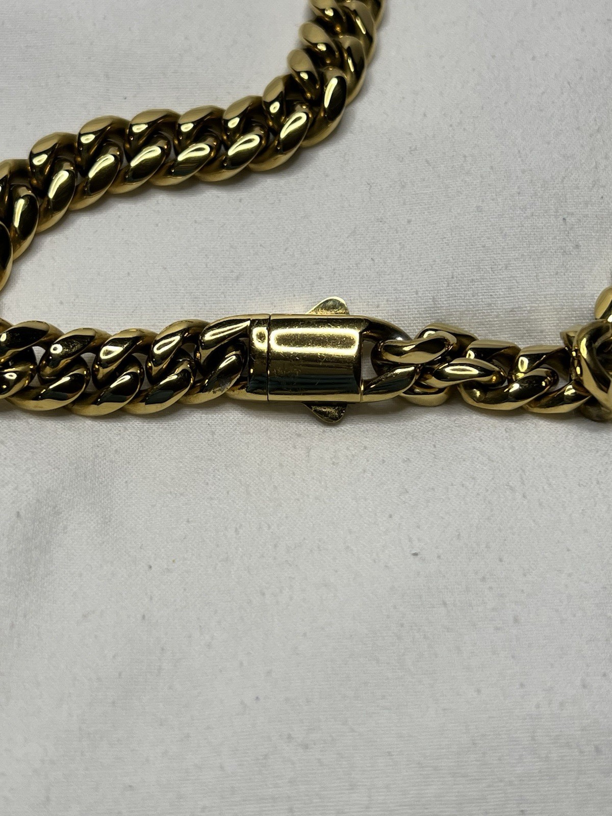 22″ / 10mm Necklace + 8″ / 7mm Bracelet – 18K YGF Cuban Chains – Matching Set
