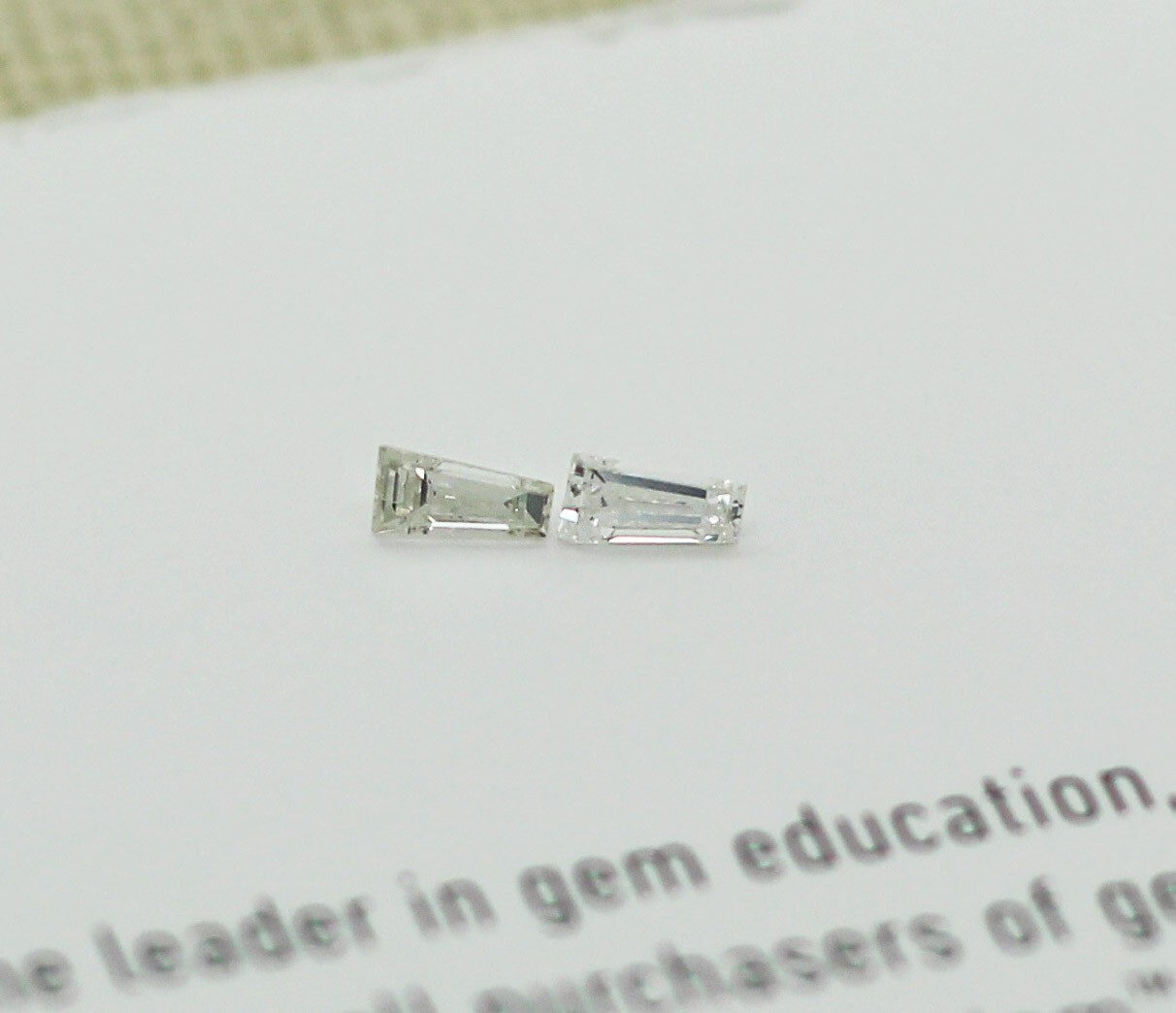 Natural 0.14ct Tapered Baguette Cut Loose Diamond Lot of 2