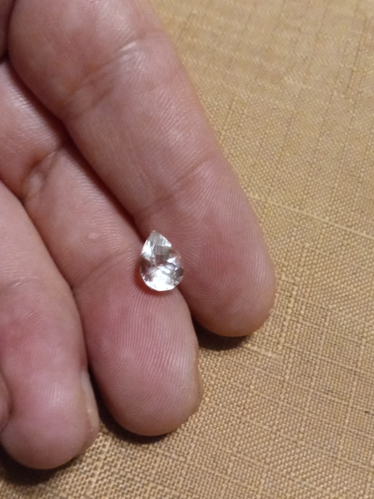 1.66 Ct VS Natural Unheated Very Light Blue Aquamarine Pear Shaped