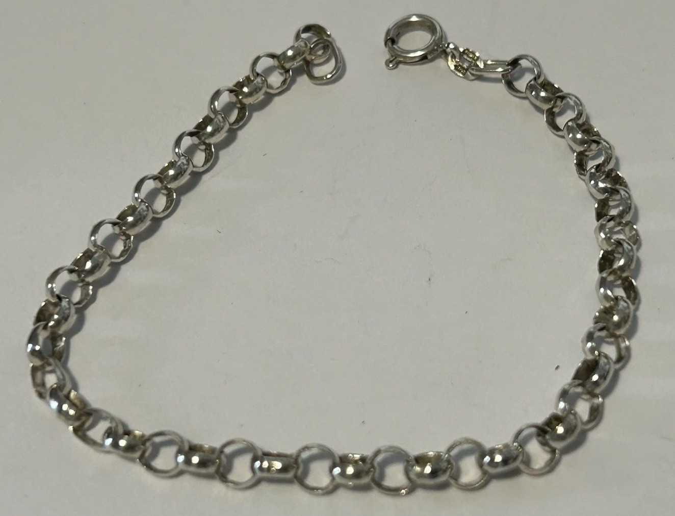 Vintage (1983 HM’d) English Sterling Silver Belcher Chain Bracelet (18cm)