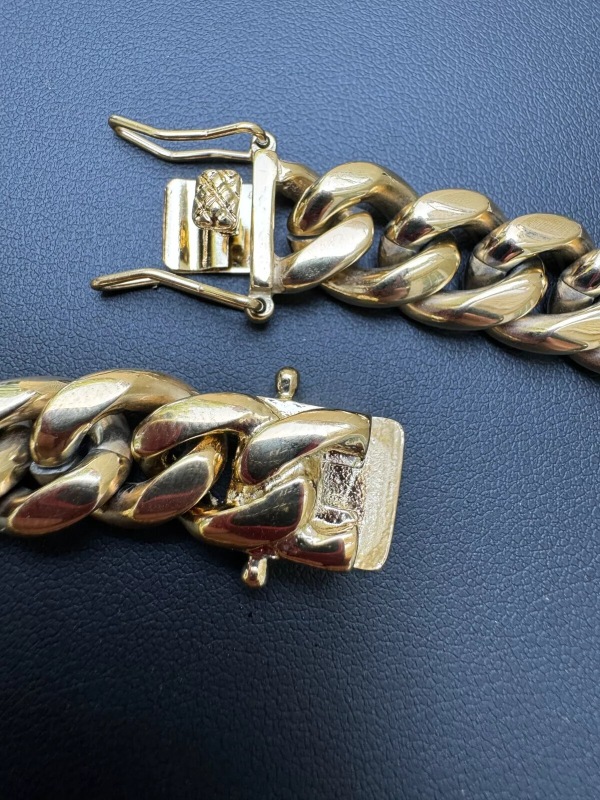 Miami Cuban Link Bracelet 14k Yellow Gold Plated Stainless Steel 4-18mm