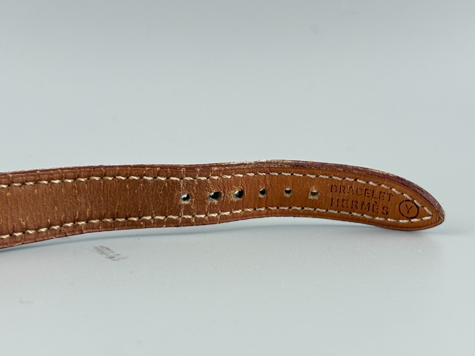 [Very Good] HERMES Kelly Gold Swiss Qz Women’s Padlock Watch Brown Belt