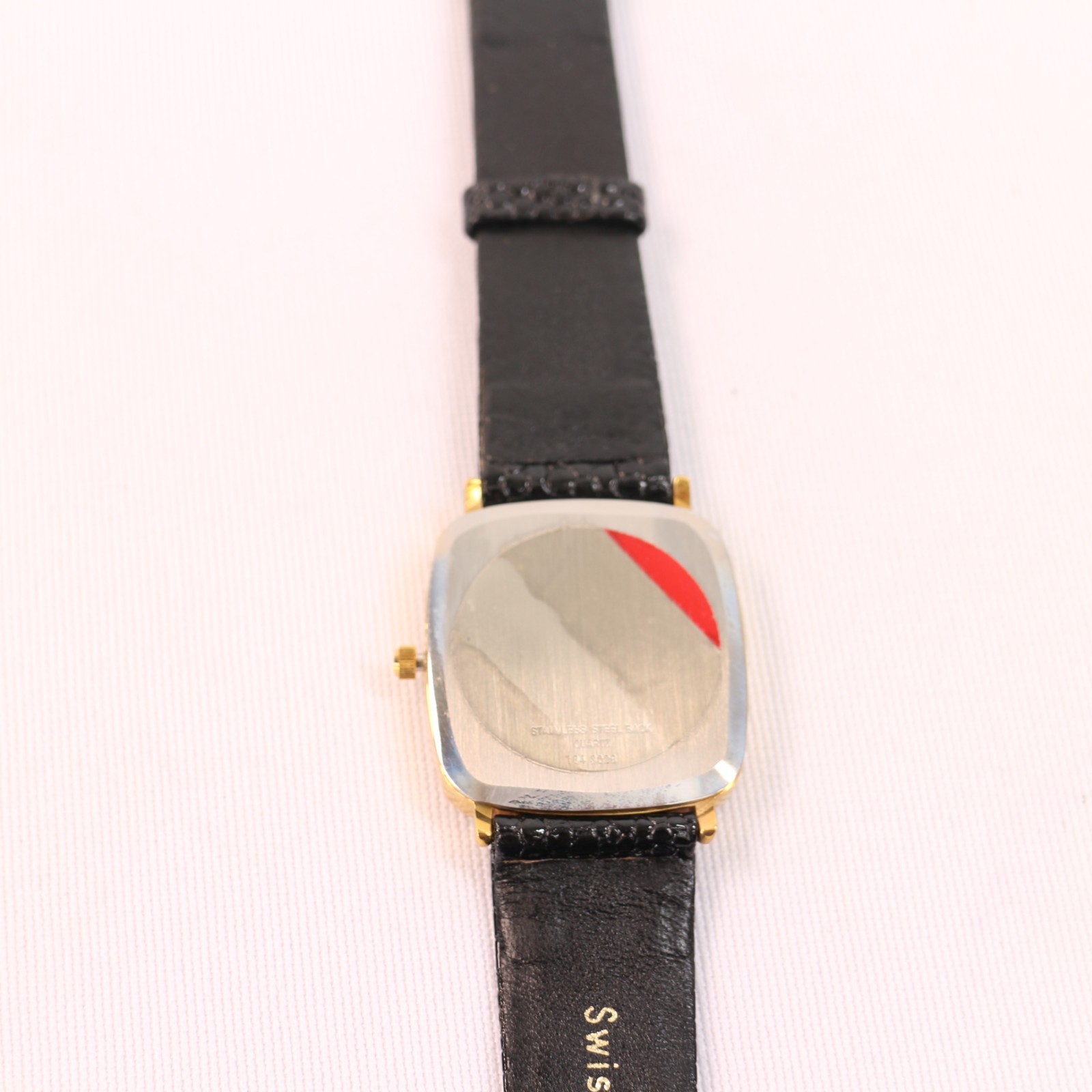 Vintage 1980s VALENTINO Roberto New Old Stock Tank Gold Plated Quartz 25mm Watch