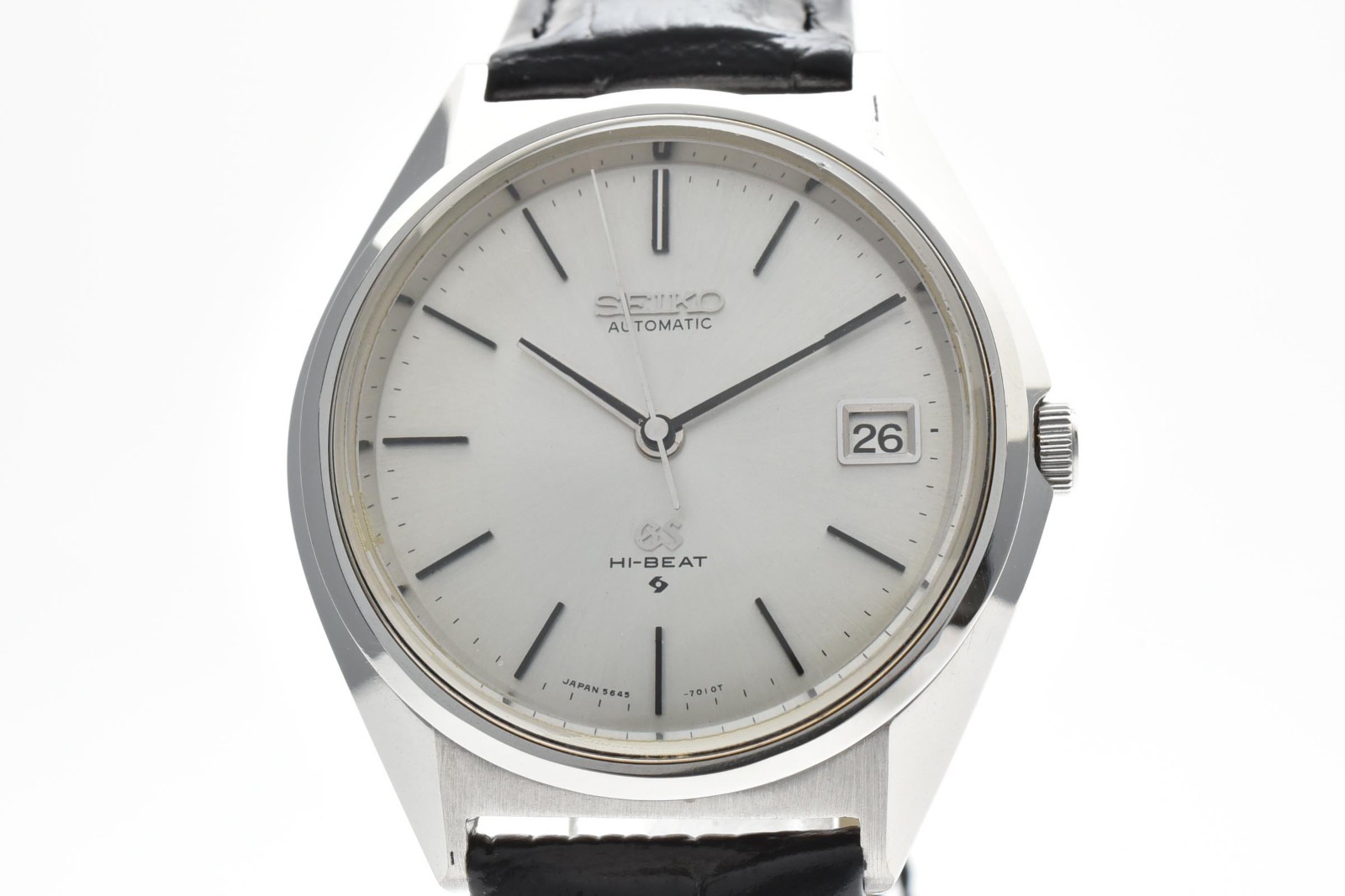 MINT Vintage SEIKO Grand Seiko 5645-7010 Silver Dial Men’s Watch 35mm Japan