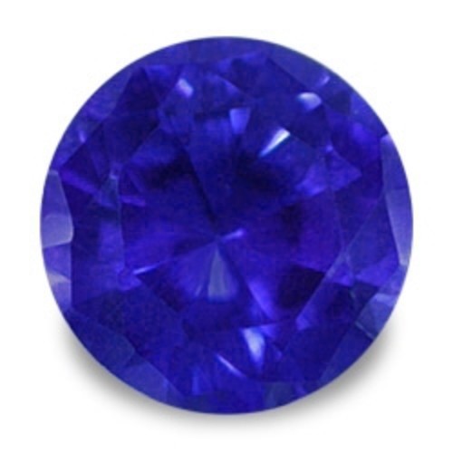 Nice 6 mm Round Brillant Cut Blue Created Sapphire