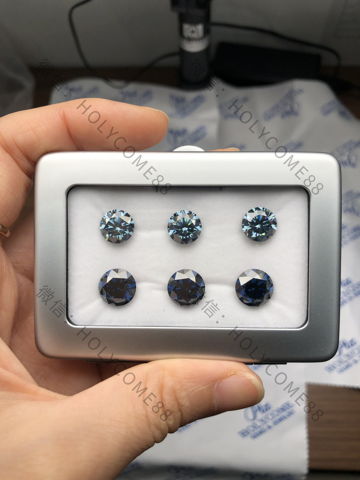 Brilliant Round Cut Loose Moissanite Stones 0.1-10ct Blue Green D Color Gemstone