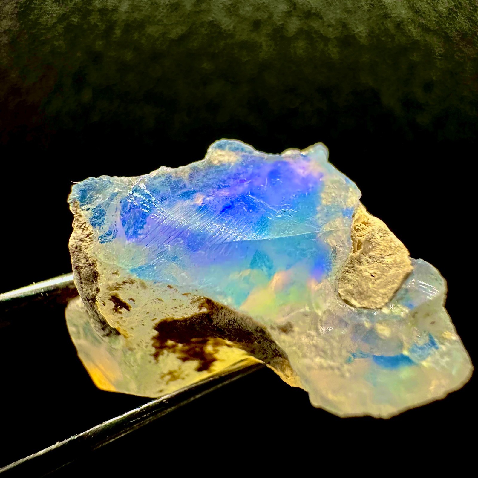 9 CT Natural Ethiopian Opal Rough, Crystal Raw Welo Fire Opal Rough Gemstone