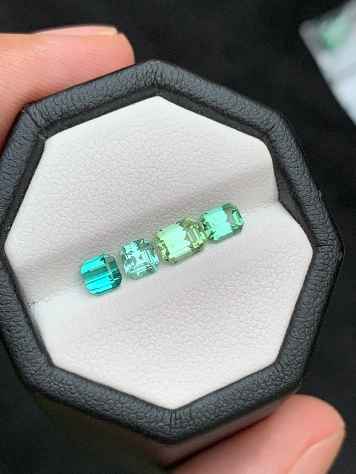 1.57 Ct Natural Untreated Tourmaline 4 Pcs Seafoam Green Lagoon Gemstones Afghan