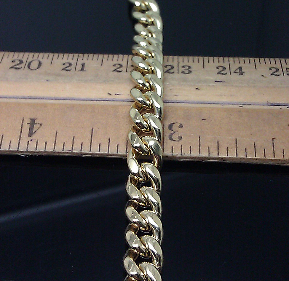 REAL 10k Yellow Gold Miami Cuban Chain Bracelet 7.5 Inch Men Women Gift Genuine