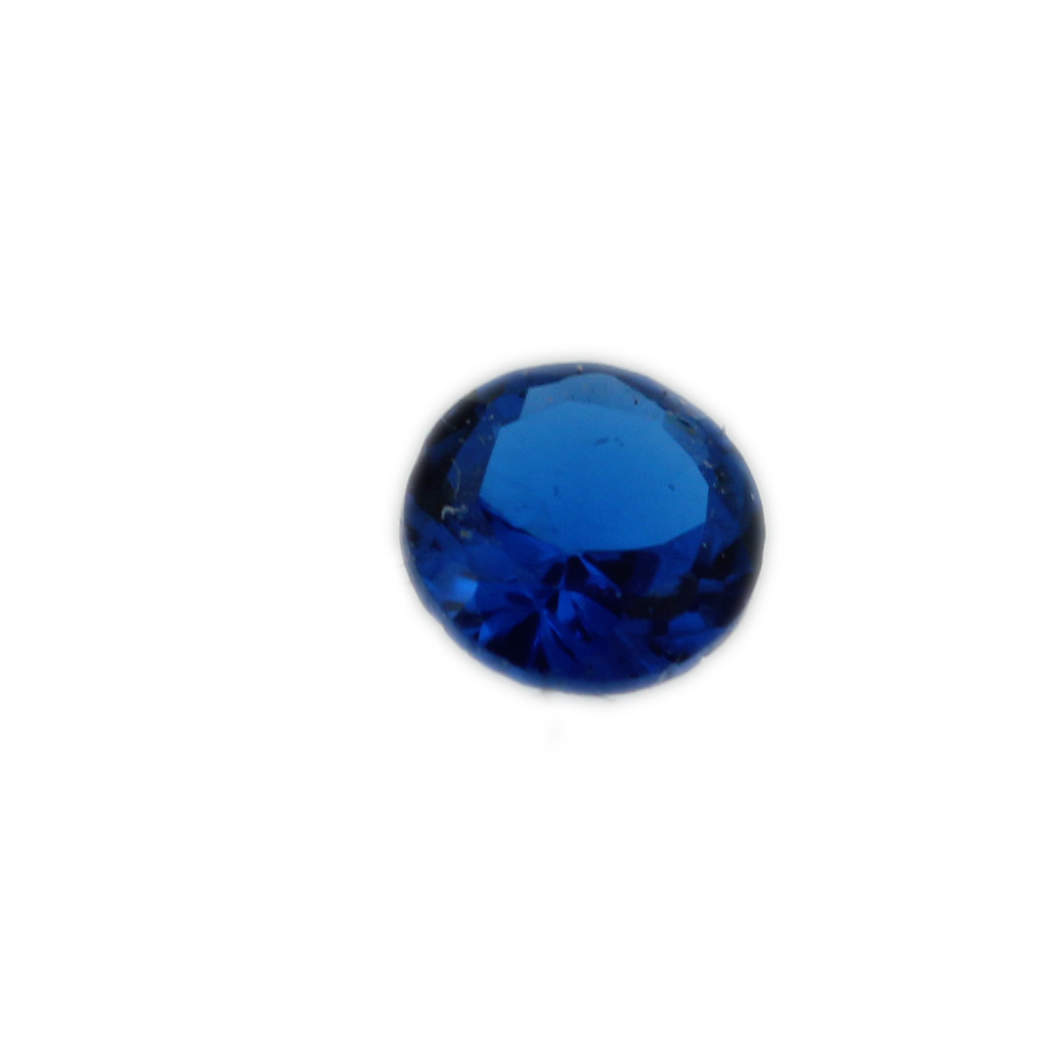 Loose Round Cut Shape Sapphire CZ Stone Single Blue Cubic Zirconia Birthstone