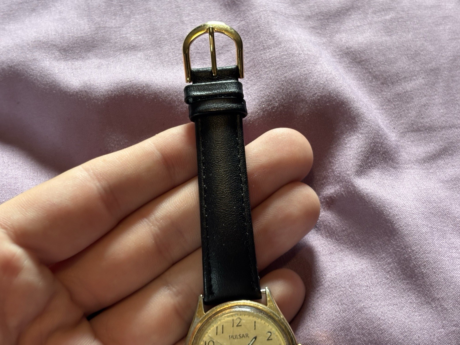 Vintage Pulsar Watch Mens 717300 Japan Y147-6020 For Parts Not Working As Is