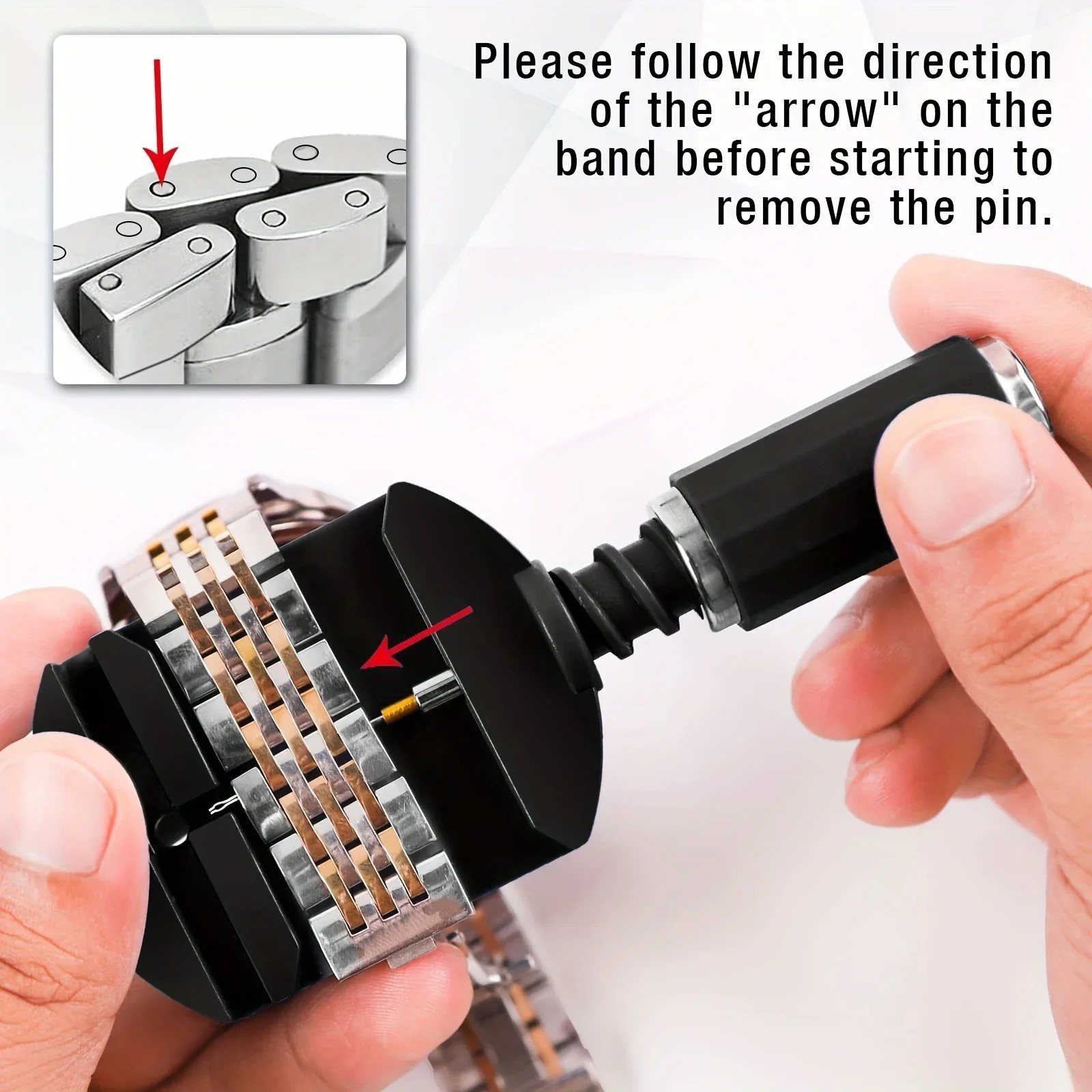 Metal Adjustable Watch Band Strap Bracelet Link Pin Remover Repair Tool Kit US