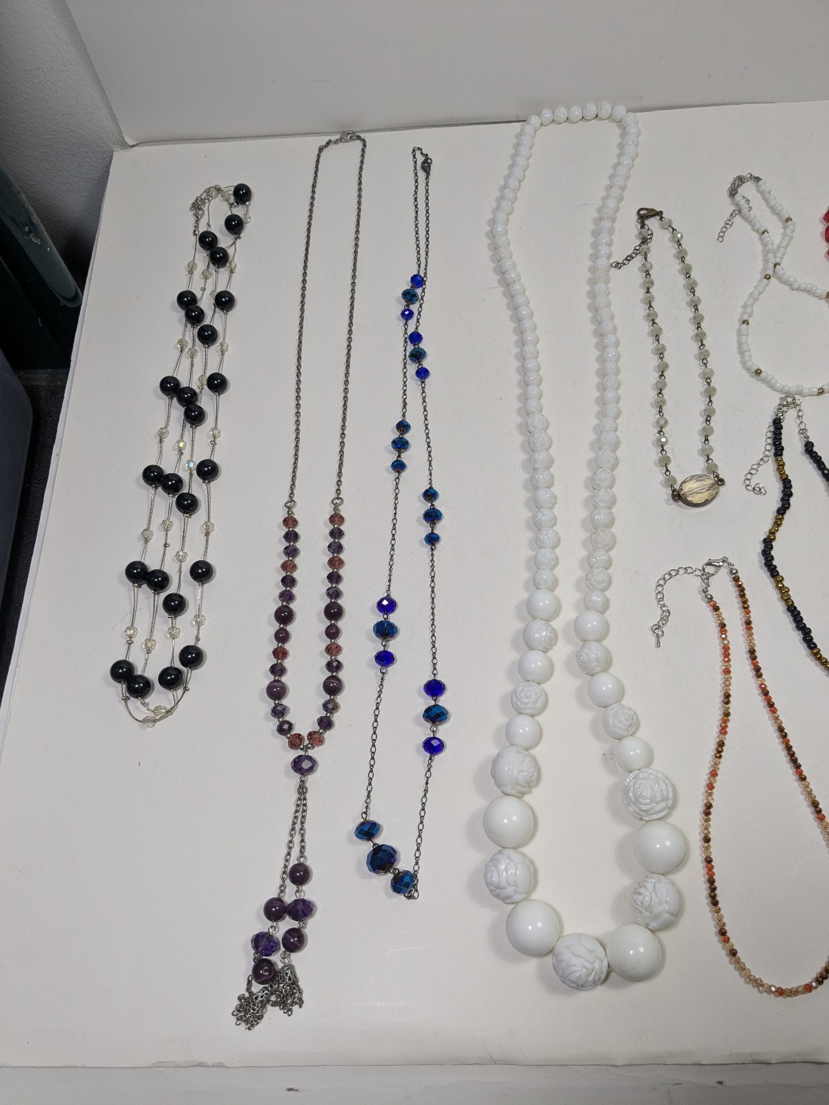 Beaded Necklace Lot 14 Fashion Jewelry Ready to Wear Variety Colors Styles