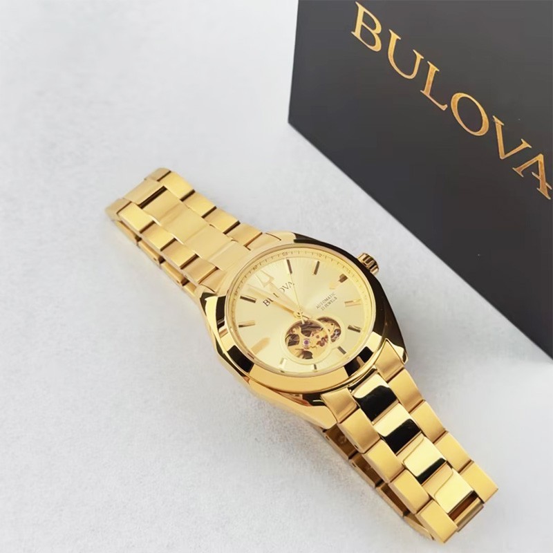 Bulova Men’s Surveyor 97A182 Champagne Dial Stainless Steel Automatic Watch 39mm