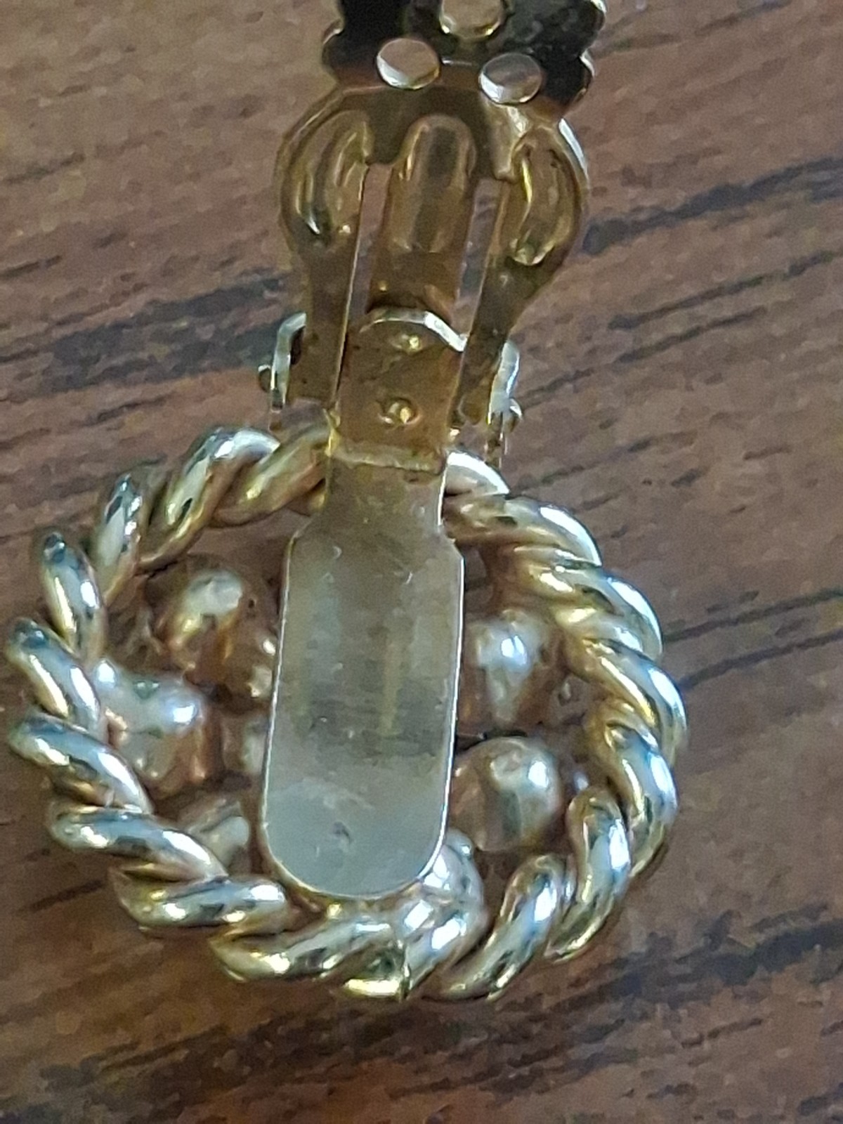Authentic 1960s Victorian revival cluster clip on Earings. Heavy Gold Plated.