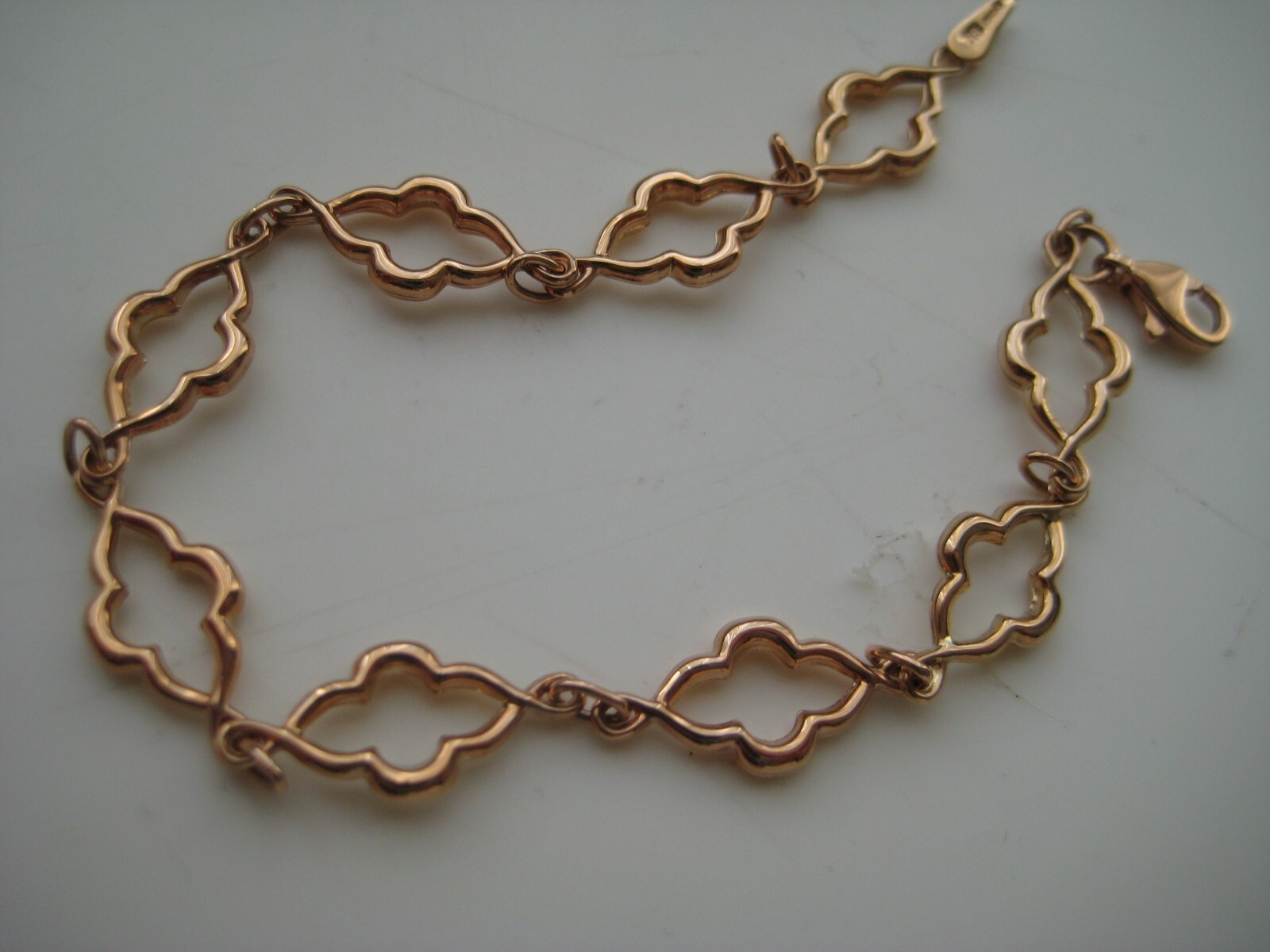 Gold Bracelet 9 Carat Rose Ladies Links Curly