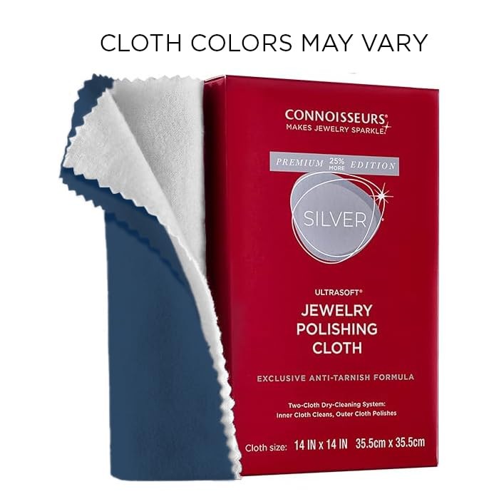 CONNOISSEURS Premium Edition Extra Large Polishing Cloth for Silver