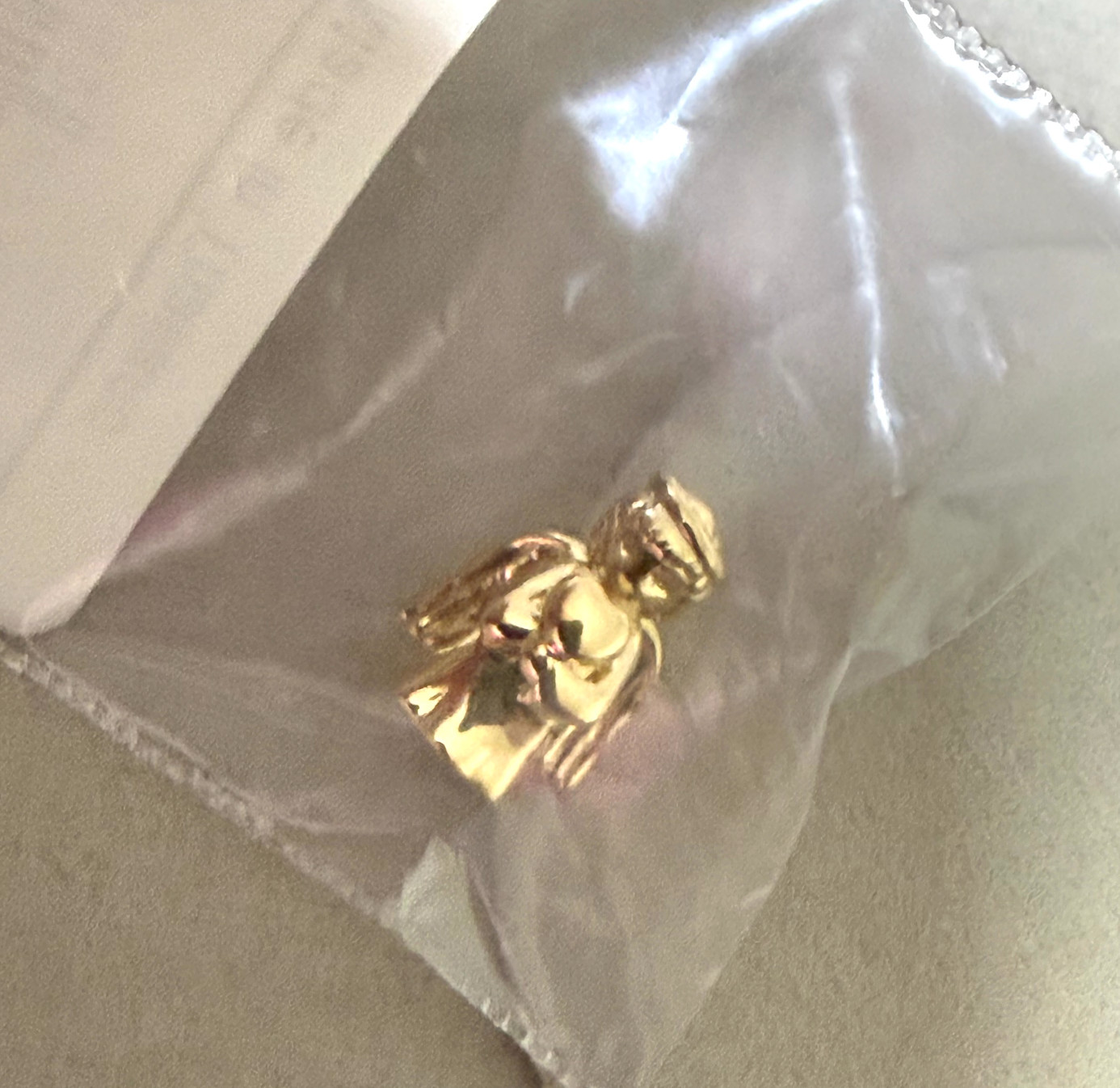 NEW💕Pandora 14k Gold ANGEL OF LOVE Charm RETIRED 759143C00