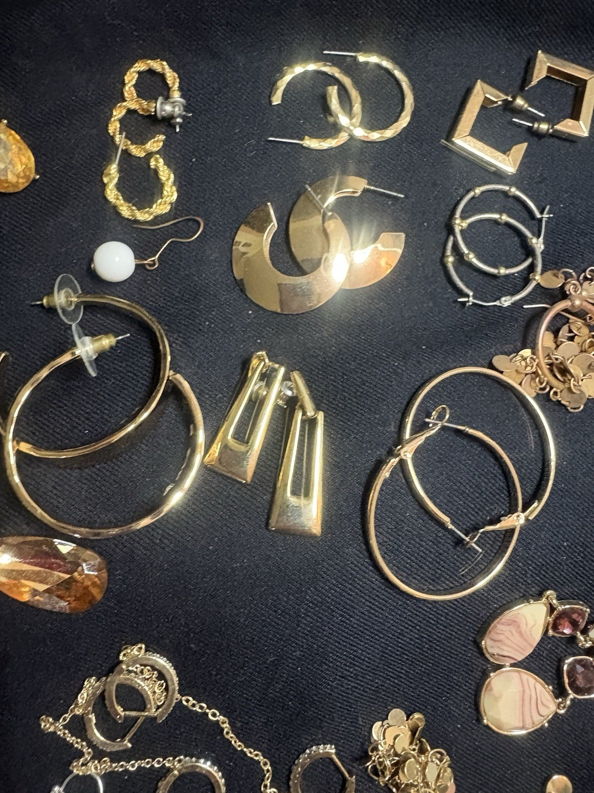 Ladies Fashion Earrings In Bulk, Assortment Hoops Dangles Rhinestones Etc.