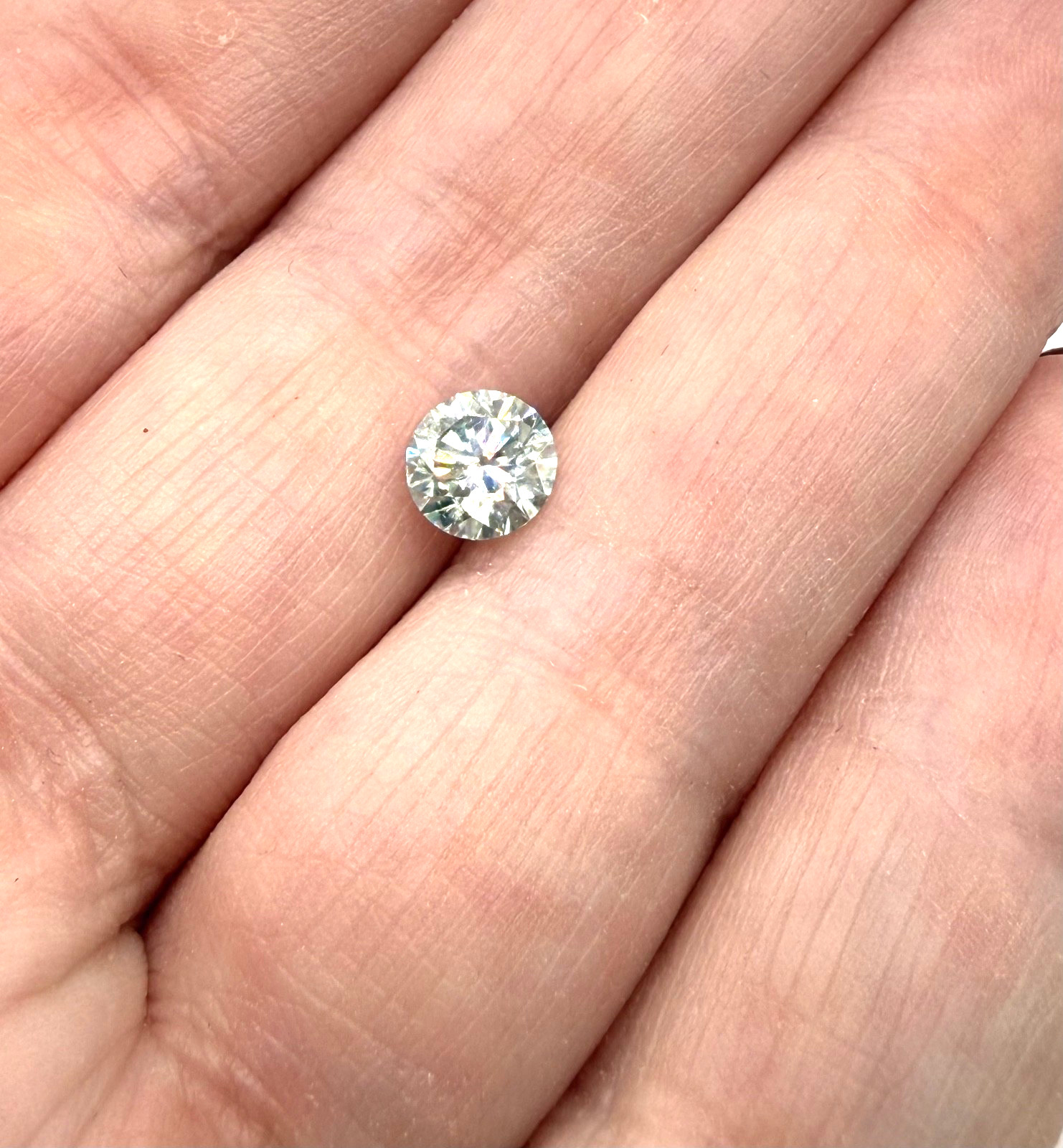 6.5 mm 1.0 CTW Loose Ice Blue (Very Light) Moissanite Stone