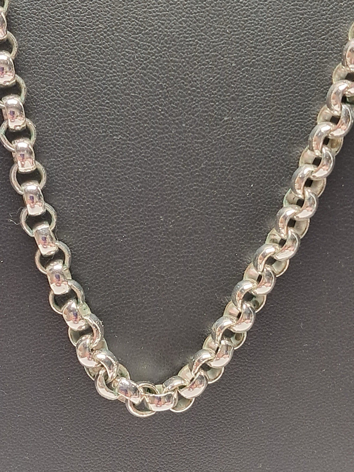 Vintage Monet Silver Tone Rolo Belcher Link Chain Necklace 24” Signed
