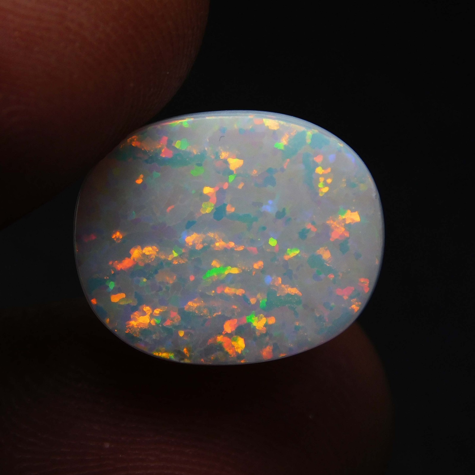 Natural 5.00 Ct AAA Australian Multi-Fire Opal Certified Stunning Gemstone