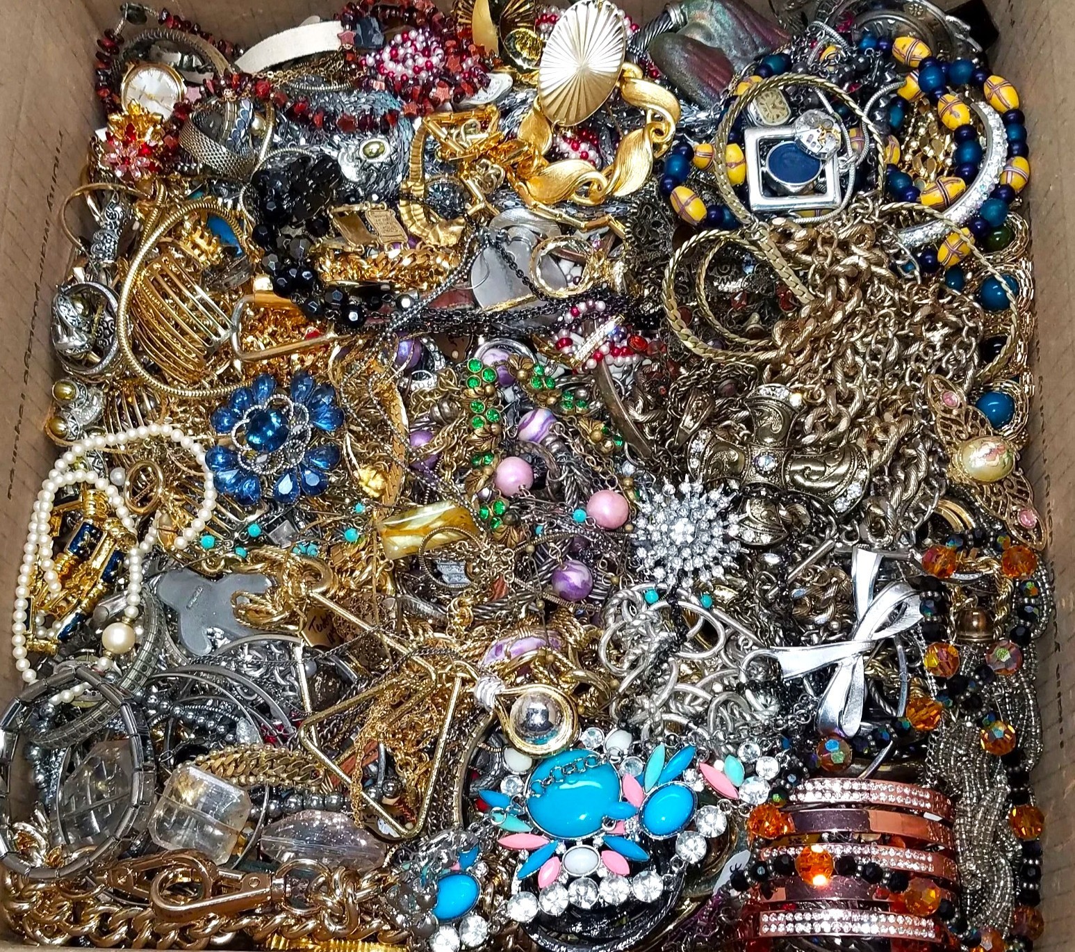 20 BIG POUNDS LBS Jewelry Lot Vintage Mod Junk Craft & Good Resell Tangled In