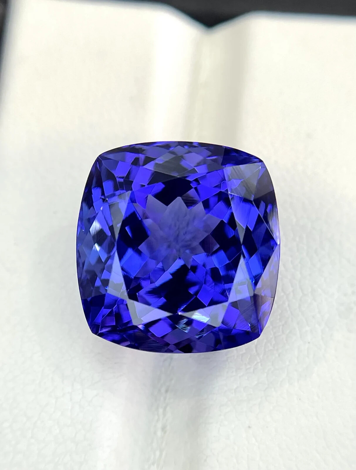 AAA 15.60 Ct+ Rare Natural Blue Tanzanite Certified Loose Cushion Cut Gemstone