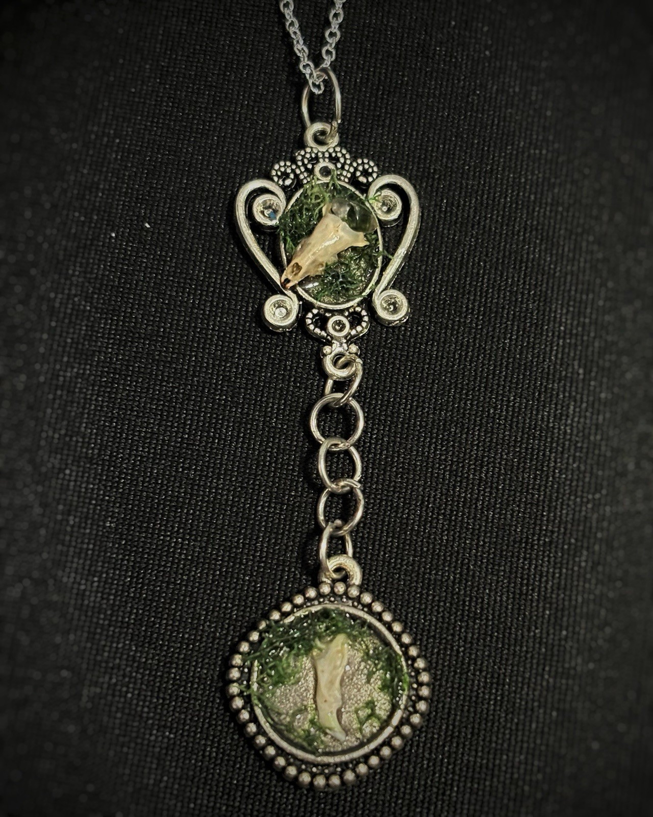 Shrew Skull & Mandible Dangling Pendant