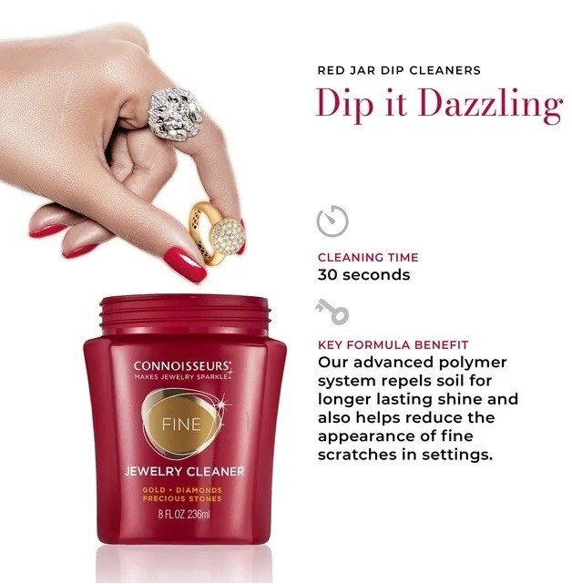 Connoisseurs Fine Jewelry Cleaner For Cleaning Gold, Platinum, Diamonds and Prec