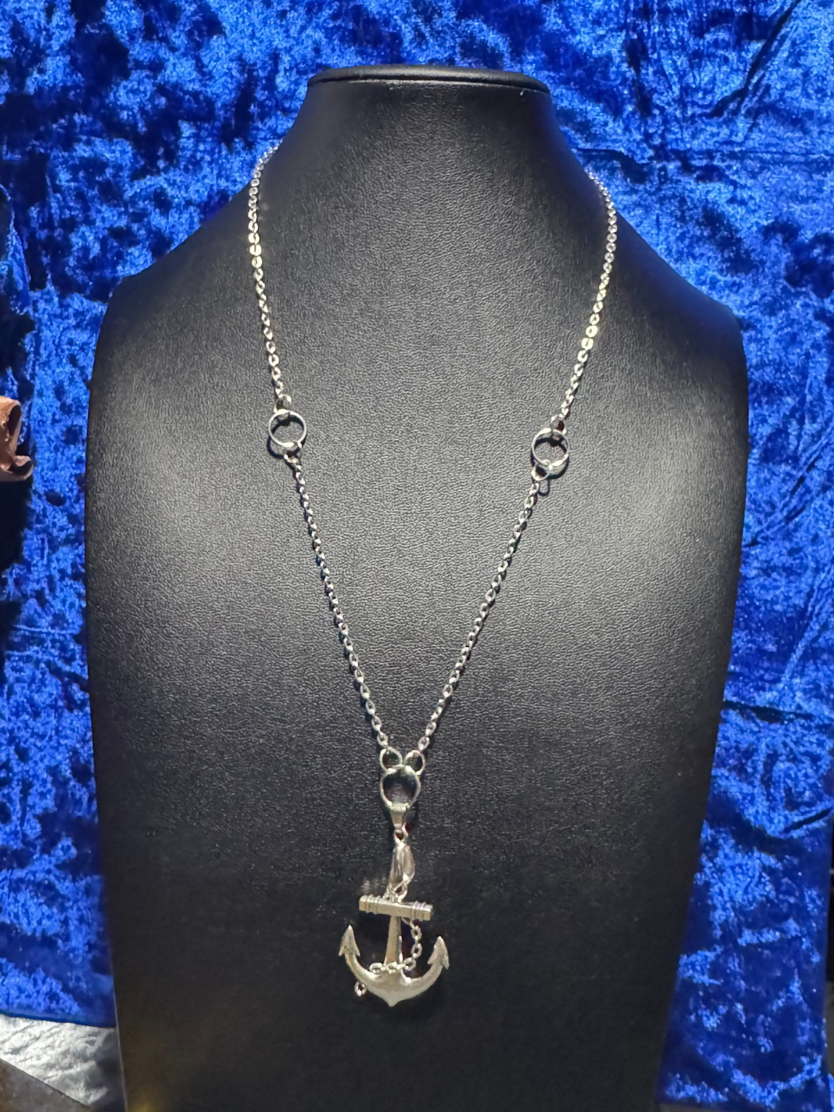 Anchor Pendent Necklace Gold or Platinum Color 20″ or 24″