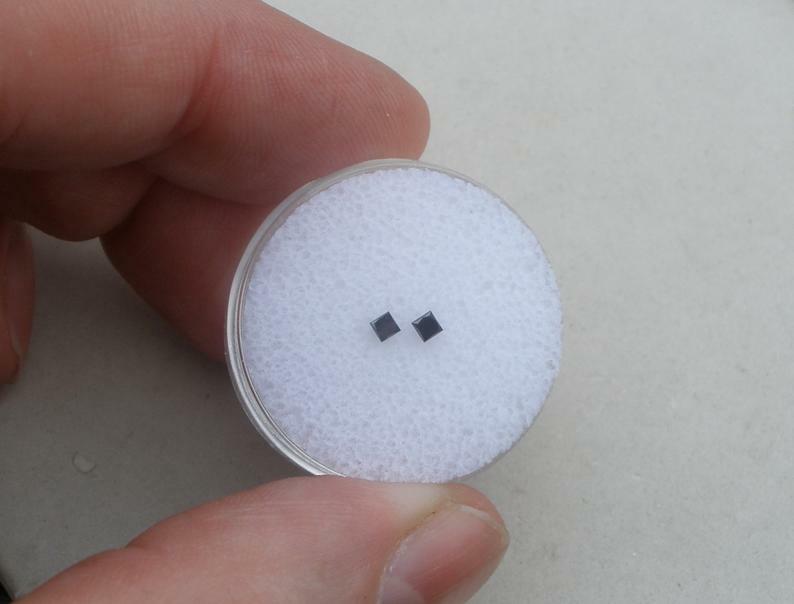 Black Princess Natural Diamonds Loose Faceted Pair 2mm each