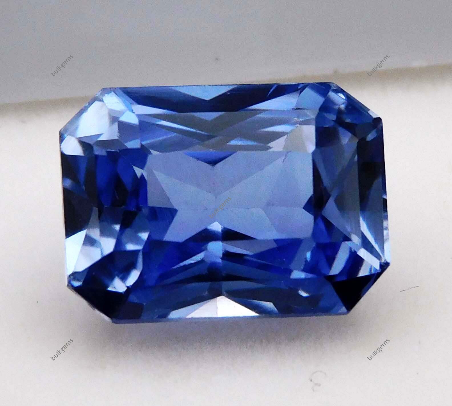 9.70 Ct Genuine Natural Blue Tanzanite Emerald Cut Certified Loose Gemstone
