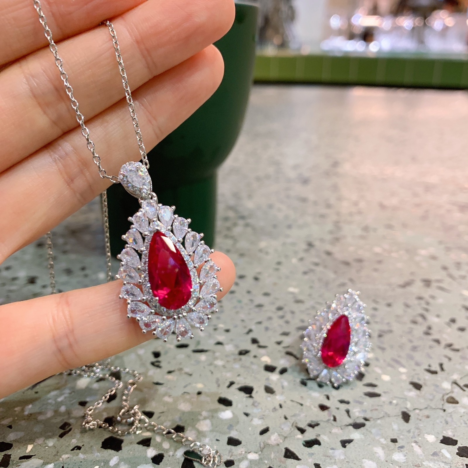 Necklaces and Rings: Red, Vintage, Fashionable, High-End, and Affordable Luxury
