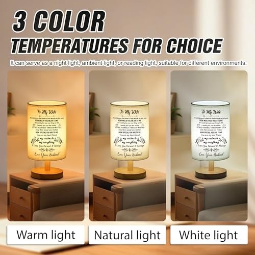 Gifts for Wife from Husband Table Lamp Romantic Anniversary Birthday Mothers Day