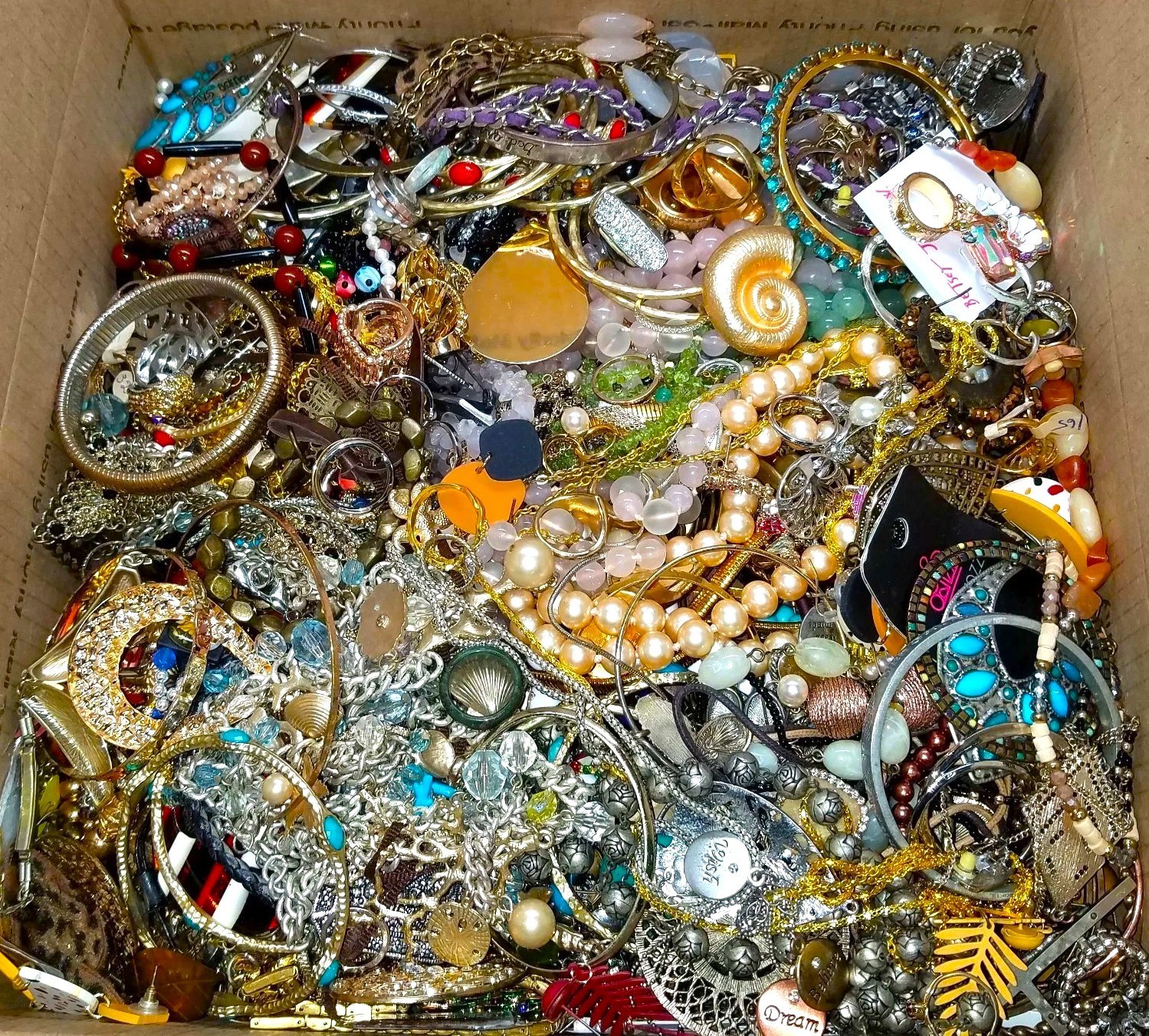 3 Pounds Unsorted Huge Lot VTG Jewelry Vintage Now Junk & Wear Resell Tangled In