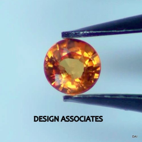 ORANGE SAPPHIRE 2 MM ROUND CUT EARTH MINED AND TREATED AAA