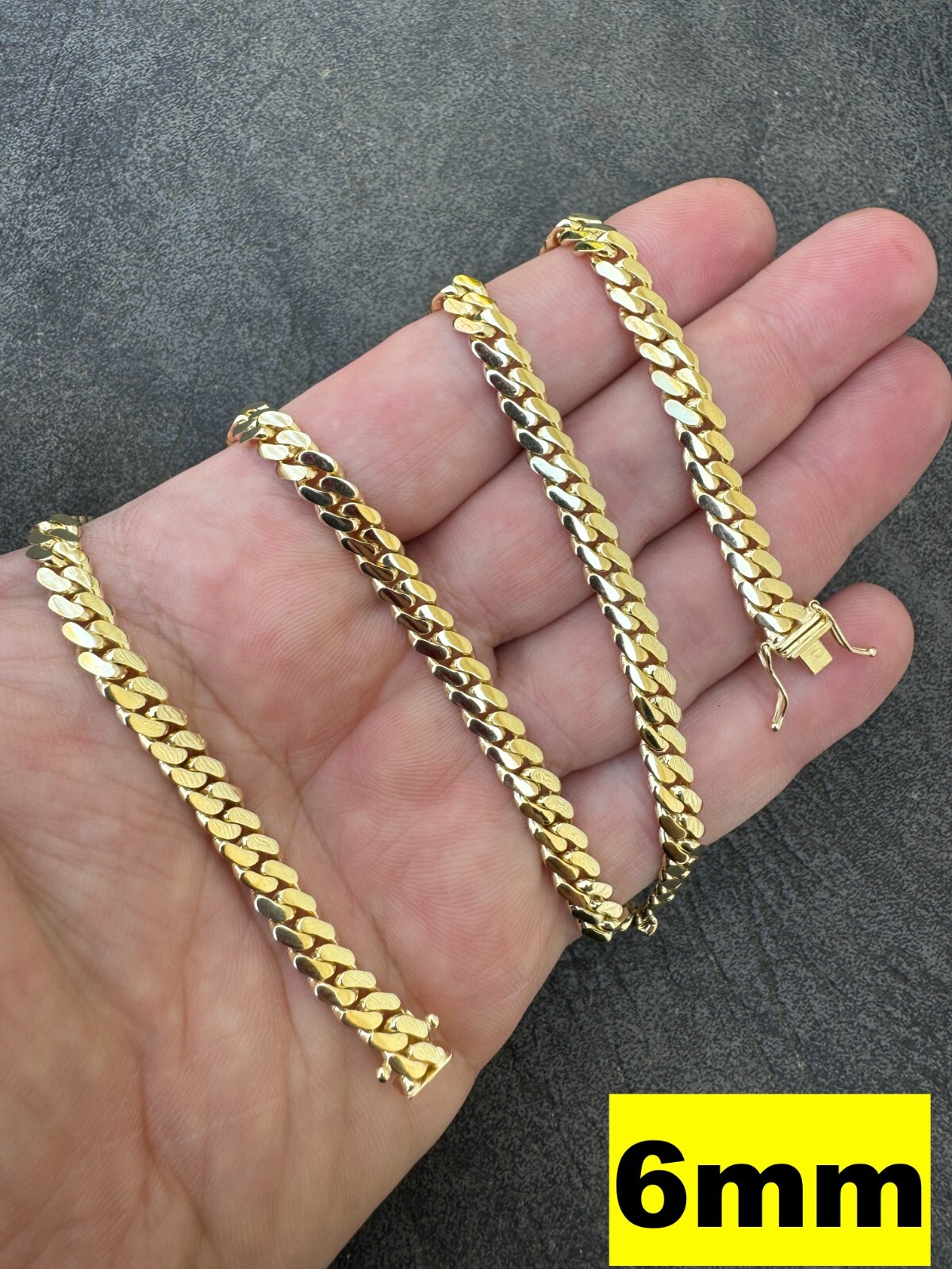 HANDMADE Tight Link Solid 10k Gold Miami Cuban Link Chain Or Bracelet Necklace