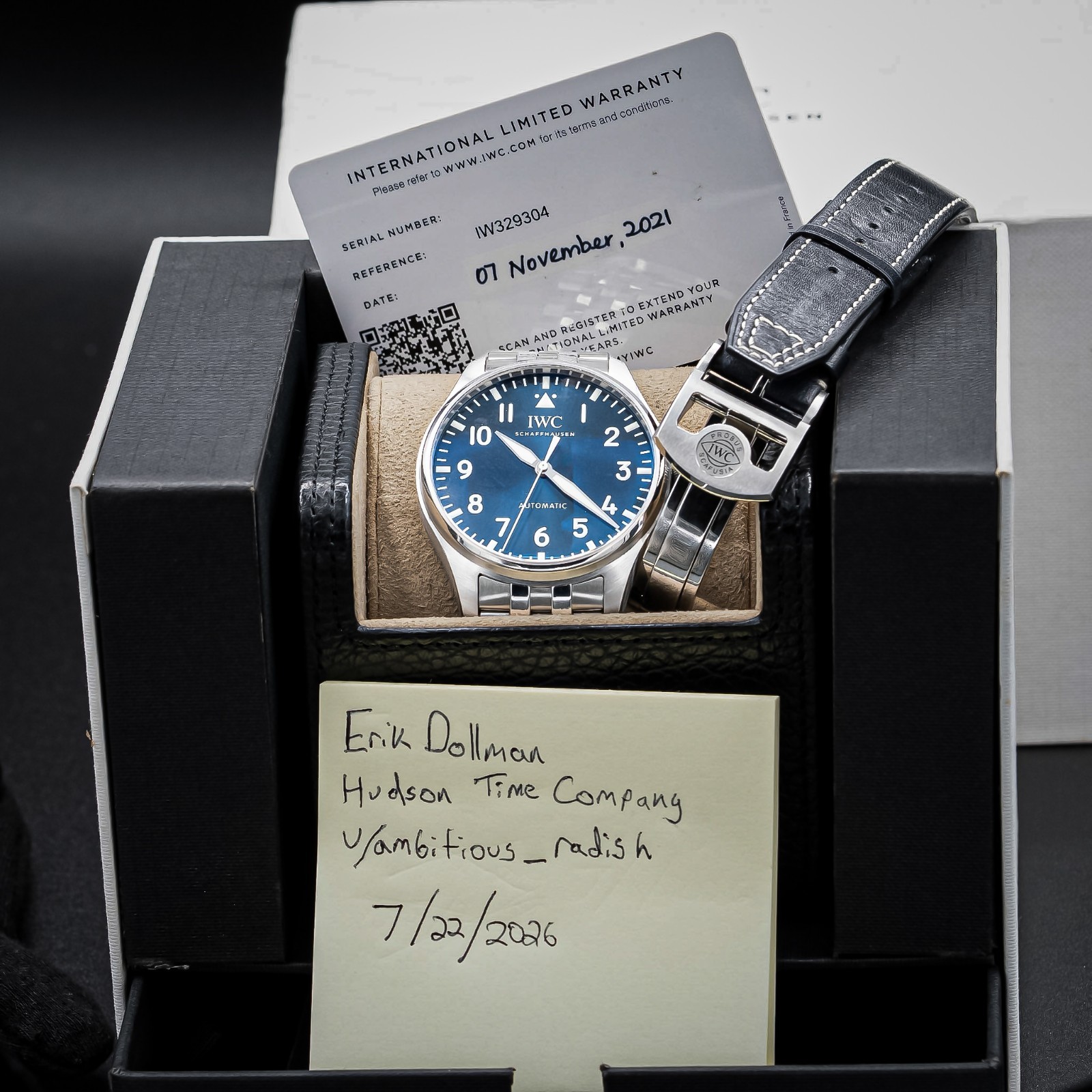 IWC Big Pilot’s Watch | Ref. IW329304 | 43mm | Blue Dial | 2021 | Full Set