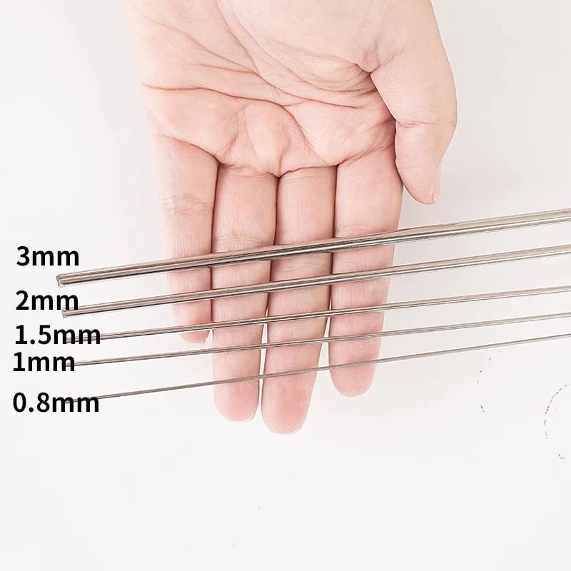 25PCS 40CM 15.7″ Stainless Steel Spring Wire Stiff Wire Hard Full Straight 0….
