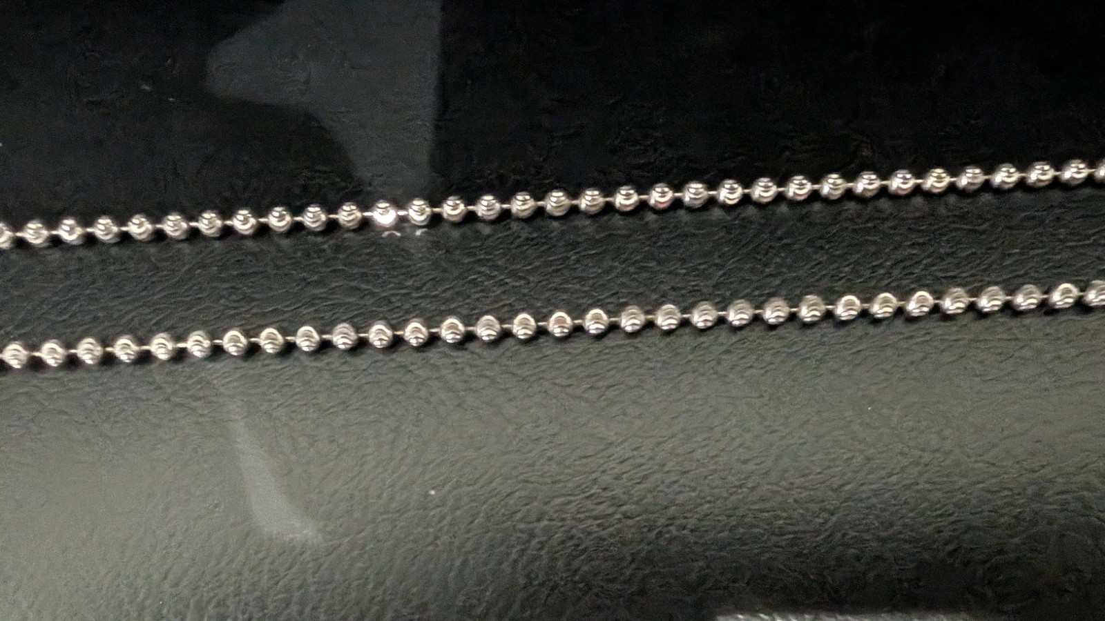 Silver Metal Ball/Bead Chain Necklace with Spring Ring Clasp