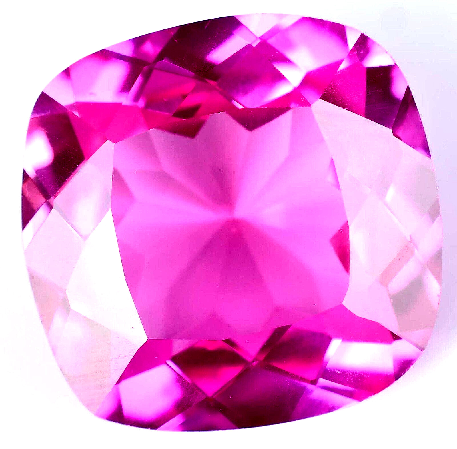 50.00 Ct Flawless Royal Pink Sapphire Cushion Stunning Certified Loose Gemstone