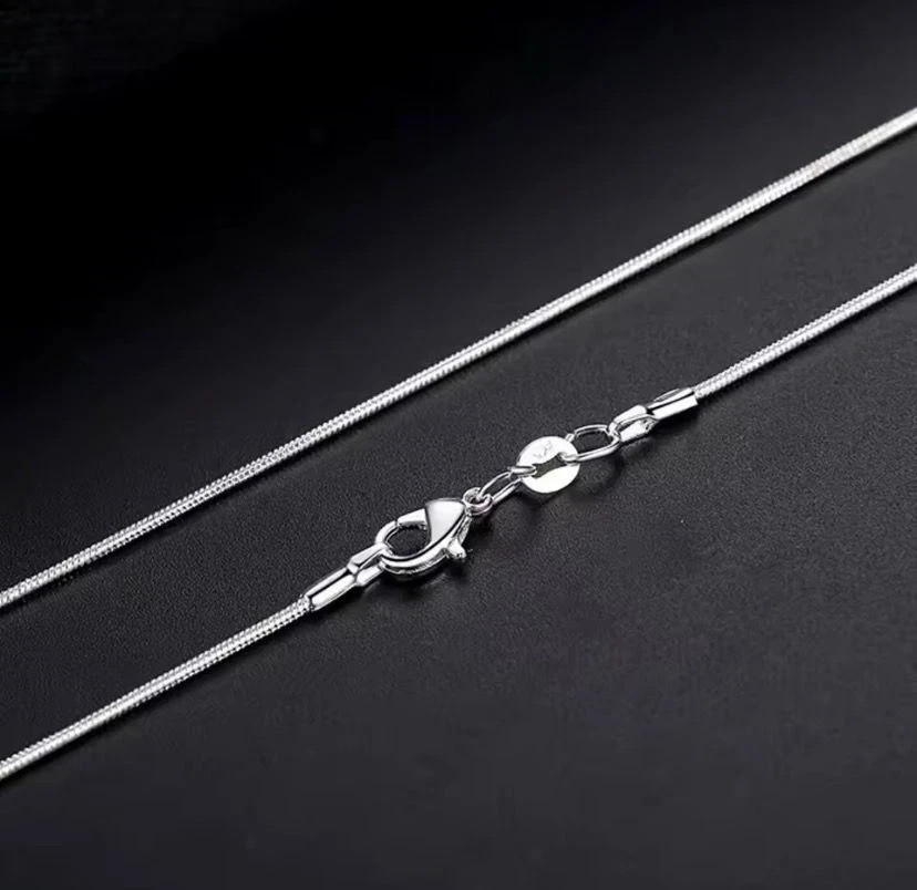 Chain Silver Necklace Rope Sterling Italian 16-30in Unisex Women Stainless Steel