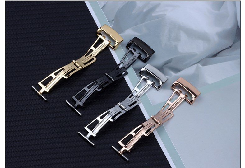 High Quality Stainless Steel Watch Buckle Metal Folding Clasp 18 20mm Fits AP