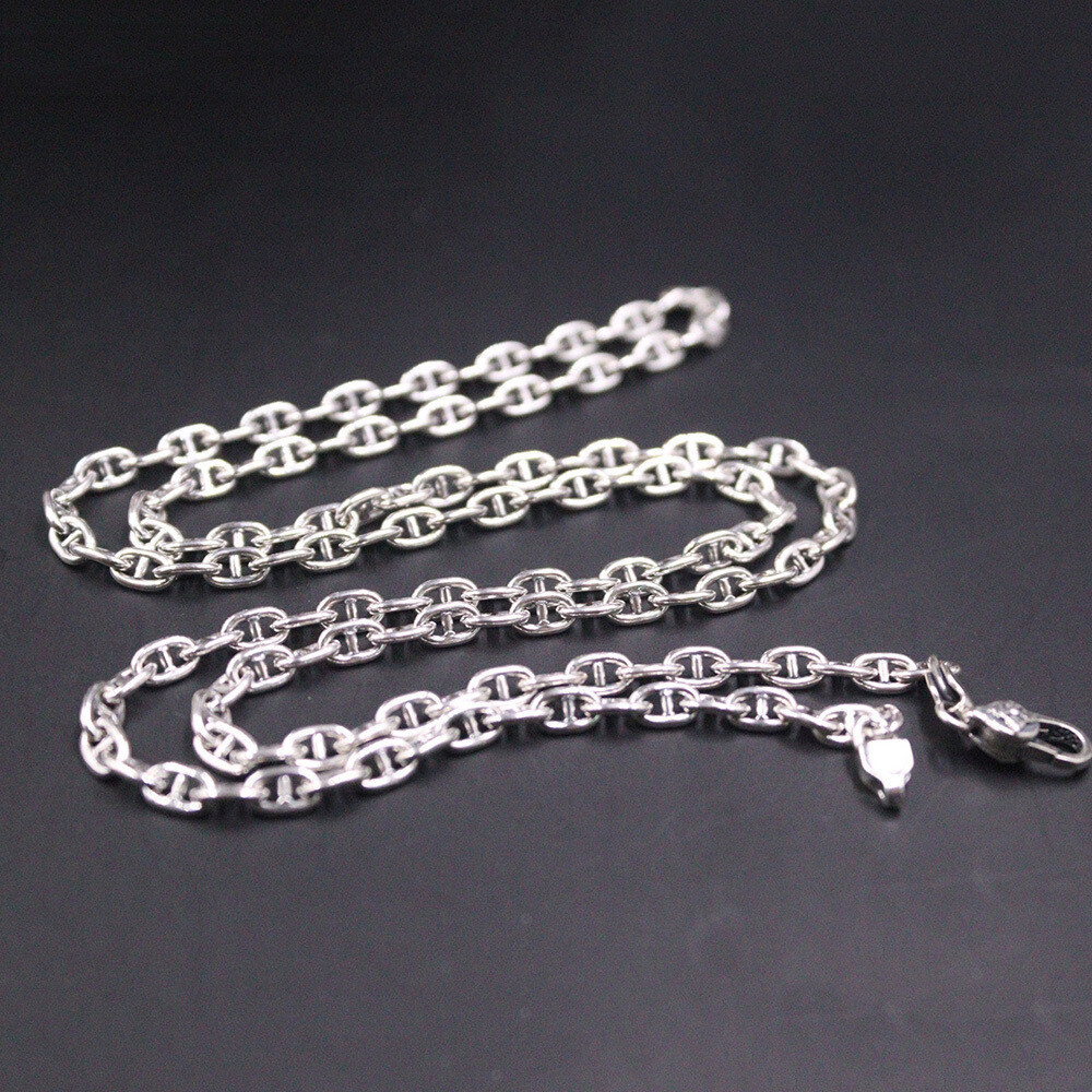 Sterling Silver Chain 925 Men Necklace Marine Link Anchor Chain 24inchL Gift