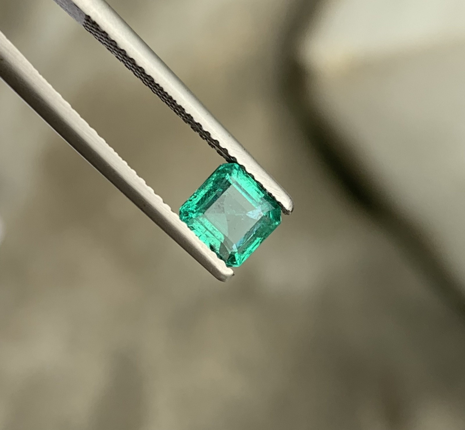 Zambian Emerald Perfect Square Cut 6x6mm Green Loose Gemstone Slightly Included