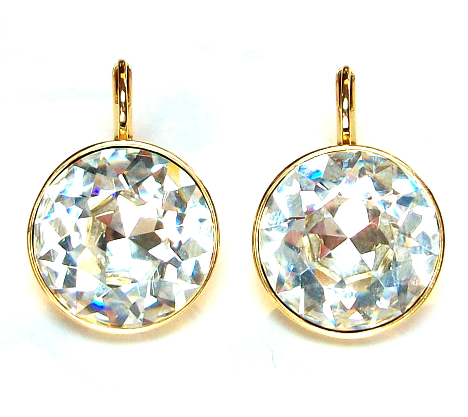 Large Round Bella Women Crystal Earrings Made with SWAROVSKI® Crystals