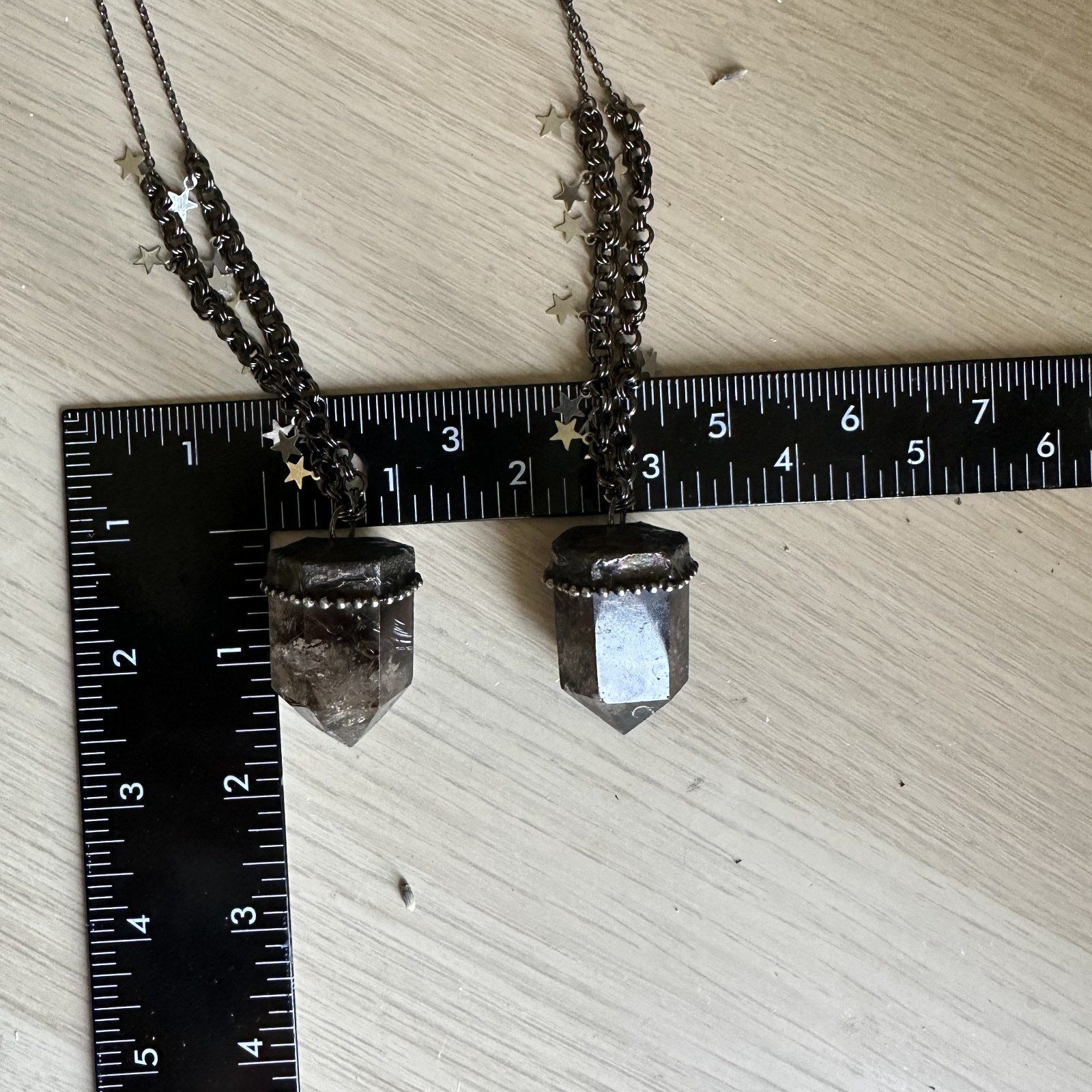 Smoke Quartz Brass Stetement Necklace- New with no tag